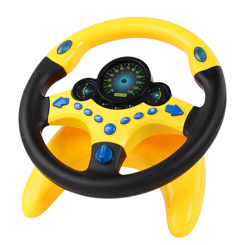Infant Shining Electric Simulation Steering Wheel Toy