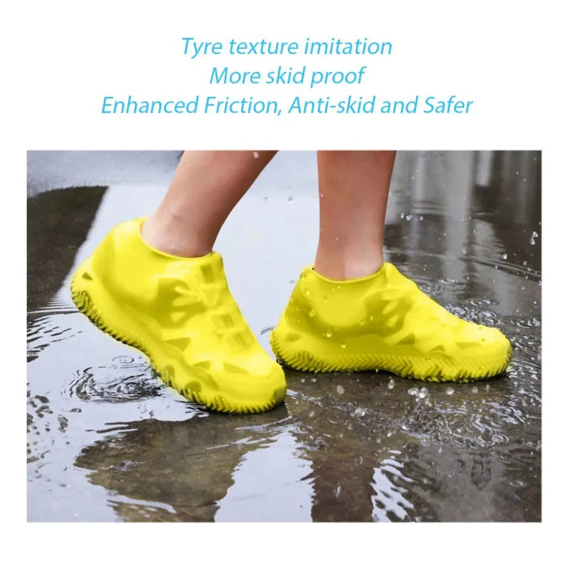 1 Pair Waterproof Non-slip Silicone Shoe