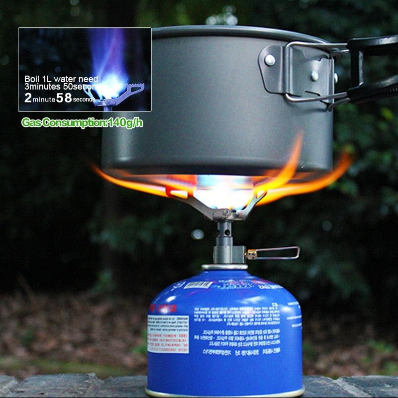 Mini Outdoor Portable Titanium Gas Burner for Camping and Survival - laorstore