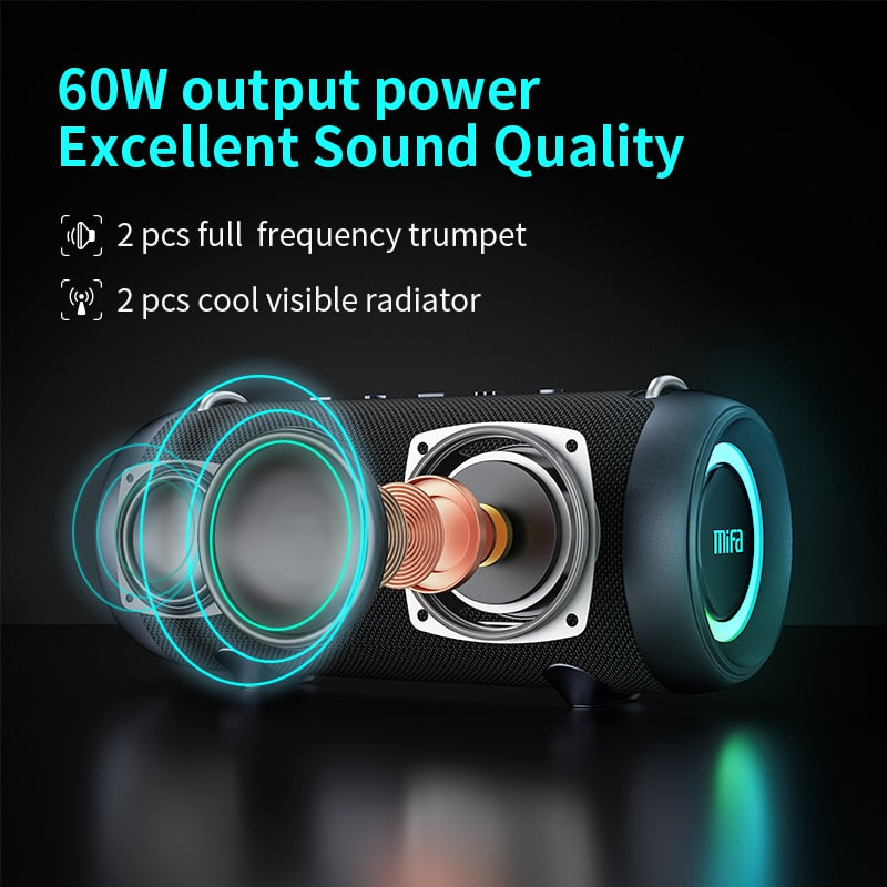 mifa A90 Bluetooth Speaker 60W Output Power Bluetooth Speaker with Class D Amplifier - laorstore