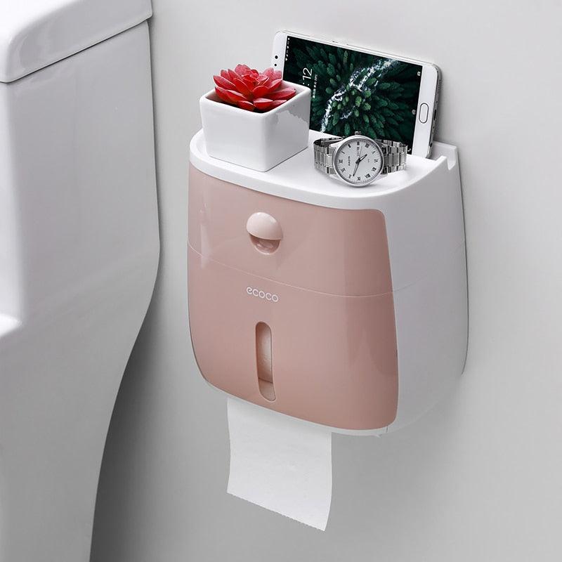Multifunctional Bathroom Shelf Storage Box and Toilet Paper Holder - laorstore
