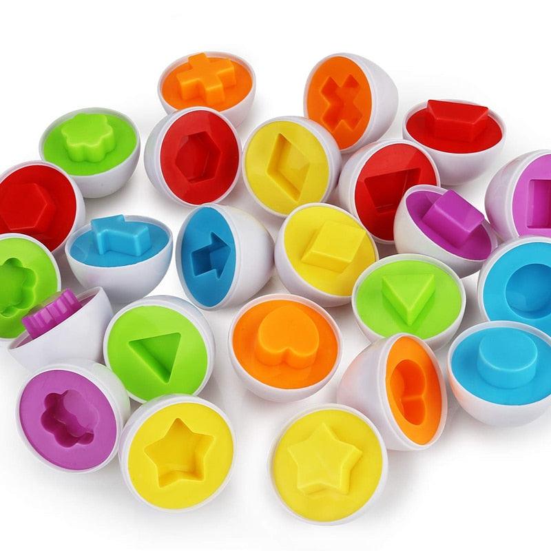Colored Egg Shaped Puzzle Educational Game Toy for Kids - laorstore