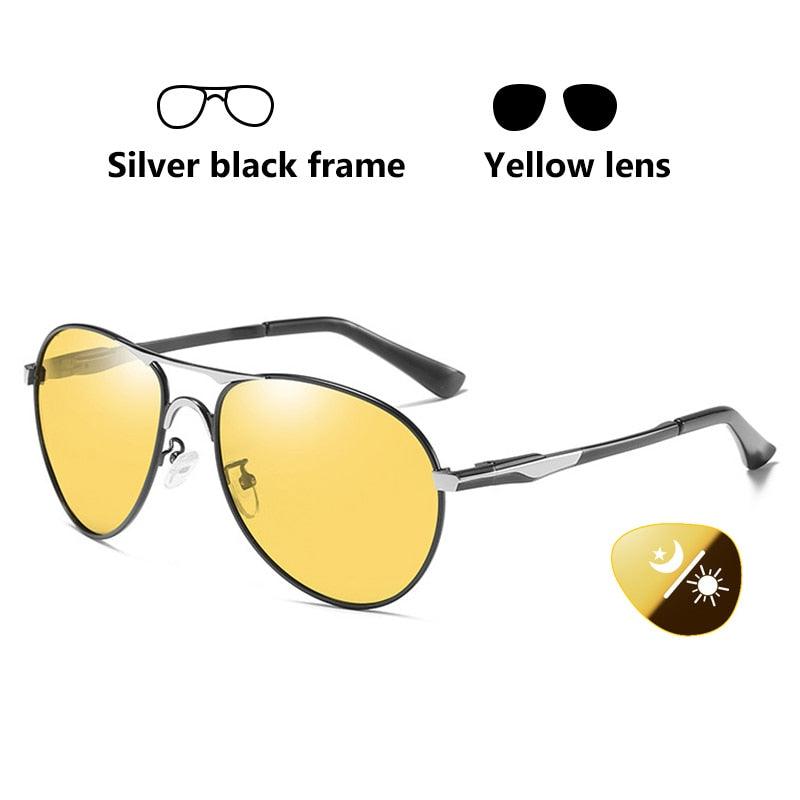 Intelligent Aviation Photochromic Polarized Sunglasses Day Night Vision - laorstore