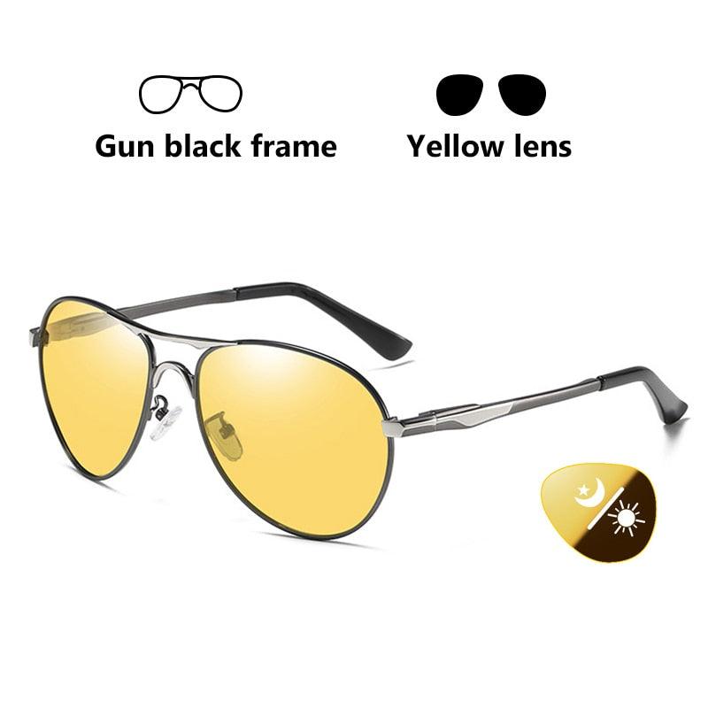 Intelligent Aviation Photochromic Polarized Sunglasses Day Night Vision - laorstore