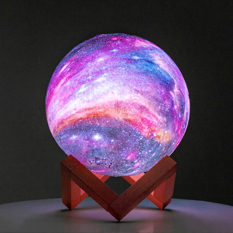 3D Moon LED Lamp Galaxy and Stars Reflector Remote Control Multicolored - laorstore