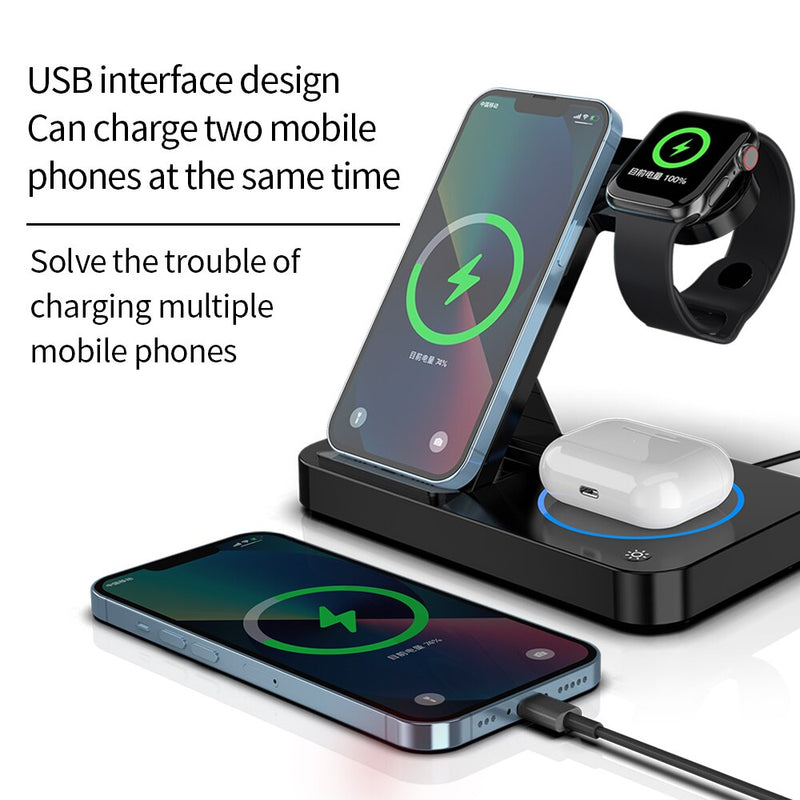 Multifunctional Wireless Charger Stand For iPhone Apple Watch and Air pods - laorstore