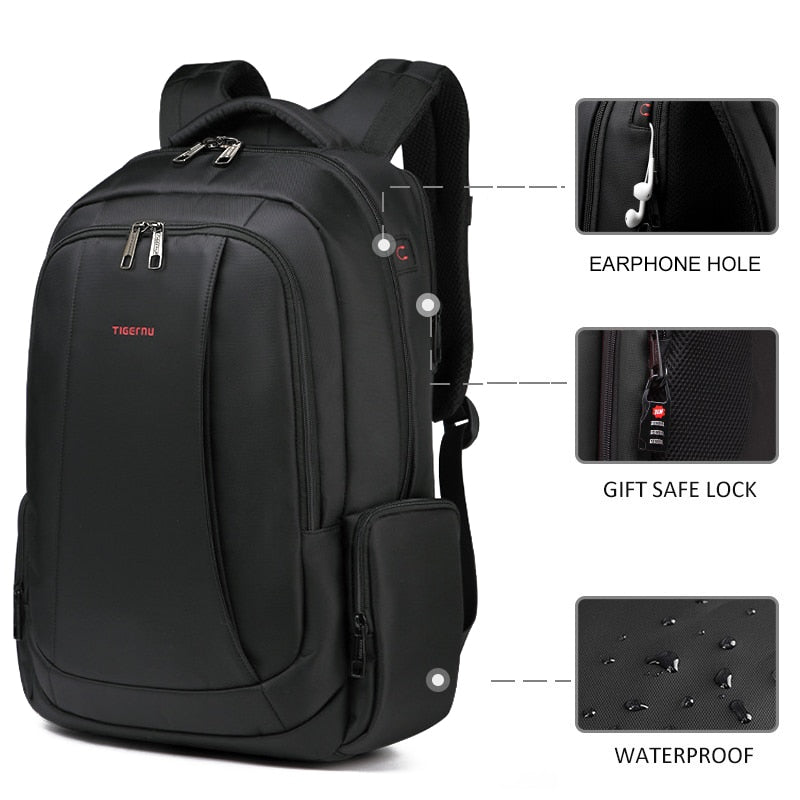 Lifetime Backpack 15.6 17.3inch Laptop Anti Theft - laorstore