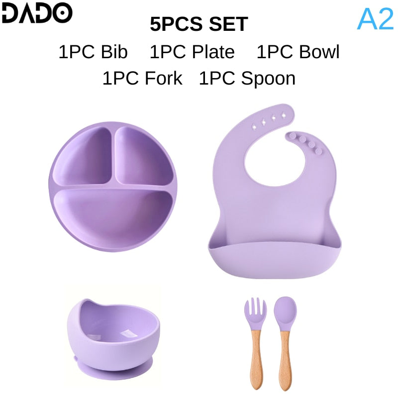 Complete Silicone Tableware Dinnerware Set for Babies - laorstore