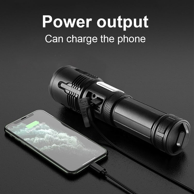 Tactical Led Flashlight USB Rechargeable Super Powerful Bright - laorstore