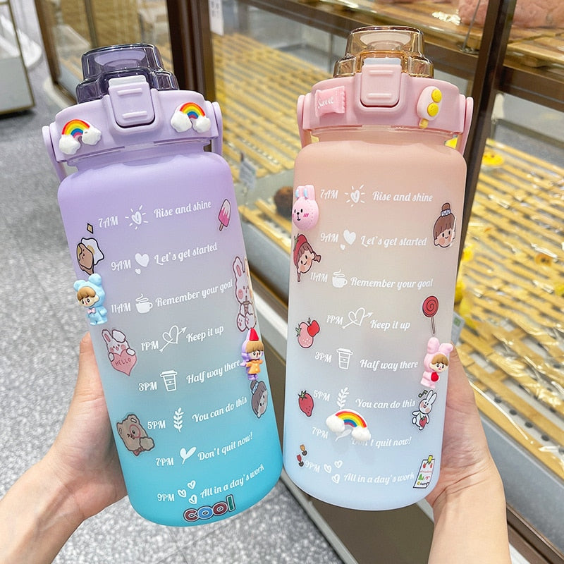 2 Liters Motivational Water Bottle - laorstore